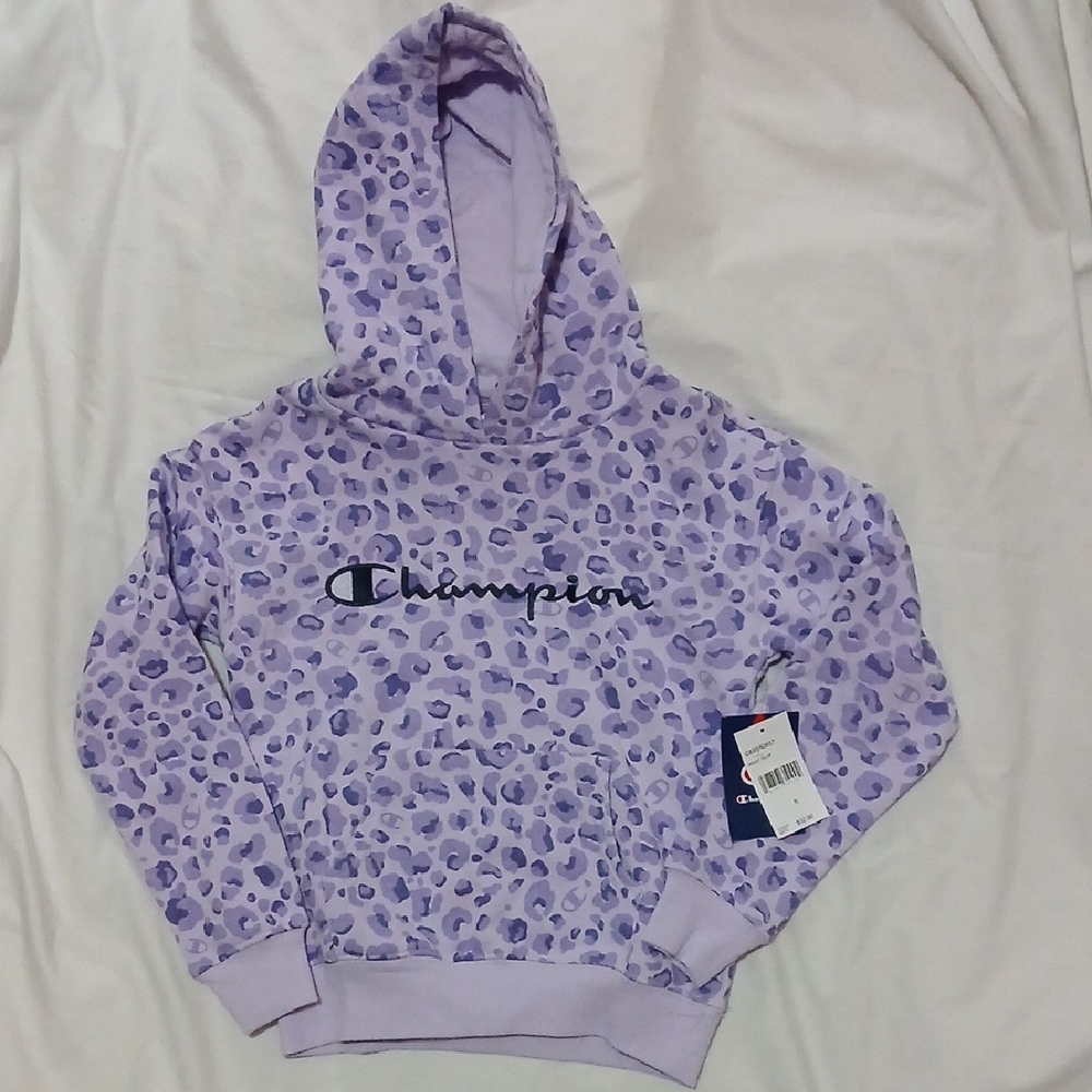 Champion Kids Lavender Leopard Hoodie